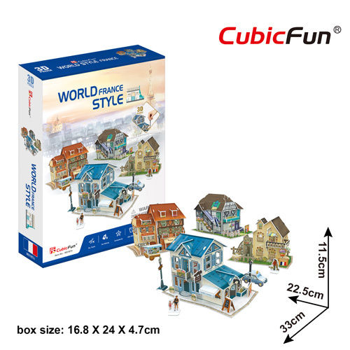 CubicFun 3D-Puzzle - 3D World Style - Frankreich
