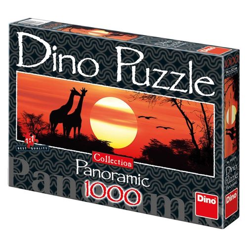 Dino - Giraffen beim Sonnenuntergang - 1000 Teile Puzzle