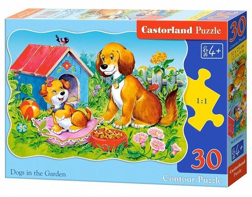 Castorland - Hunde im Garten - 30 Teile - Formpuzzle