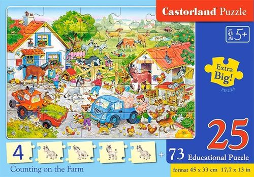 Castorland - Zählen lernen auf dem Bauernhof - Lernpuzzle