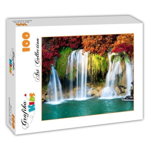 Grafika Kids - Wasserfall im Wald (2) - 100 Teile Puzzle