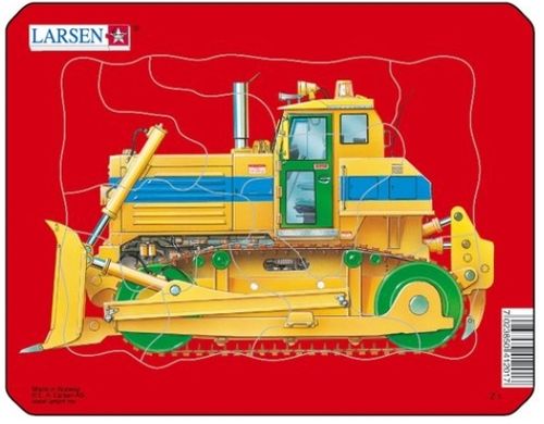Larsen - Bulldozer - Rahmenpuzzle - 10 Teile