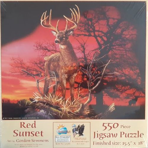 SunsOut - Red Sunset - 550 Teile Puzzle