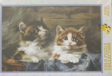 Gold - Two Kittens in a Basket - 500 Teile