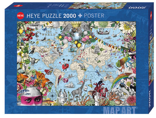 Heye - Map Art: Quirky World - 2000 Teile
