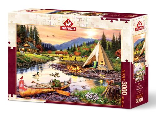 Art Puzzle - Camping Friends - 3000 Teile