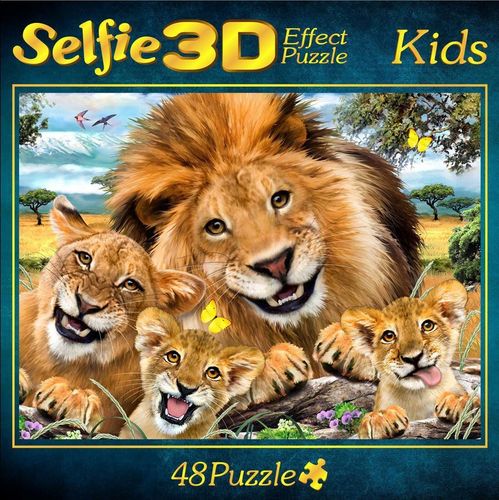 M.I.C. - Löwenkönig - 3D-Selfie Puzzle - 48 Teile