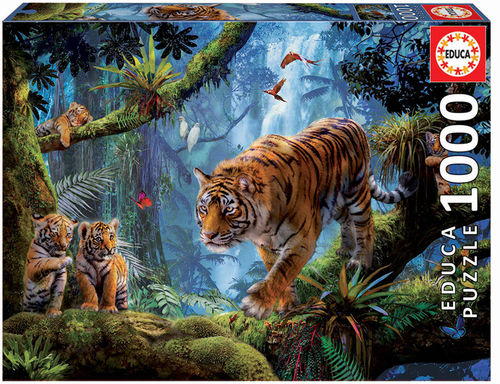Educa - Tigers in the tree - 1000 Teile