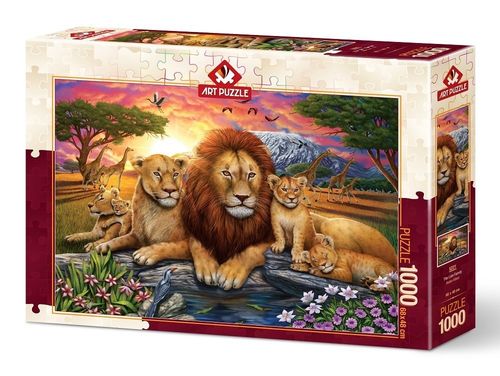Art Puzzle - The Lion Family - 1000 Teile