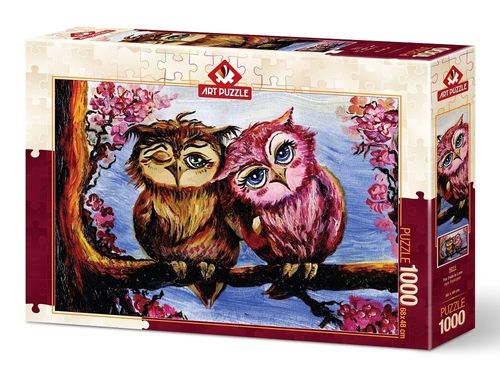 Art Puzzle - The Owls in Love - 1000 Teile