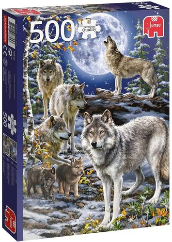 Jumbo - Wolfsrudel im Winter - 500 Teile