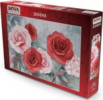 Nova Puzzle - Rosa und rote Rosen - 2000 Teile