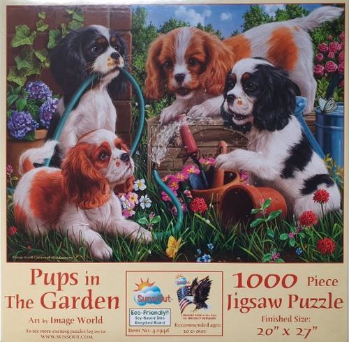 Sunsout - Pups in the Garden - 1000 Teile