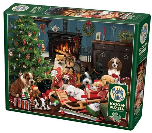 Cobble Hill - Christmas Puppies - 1000 Teile