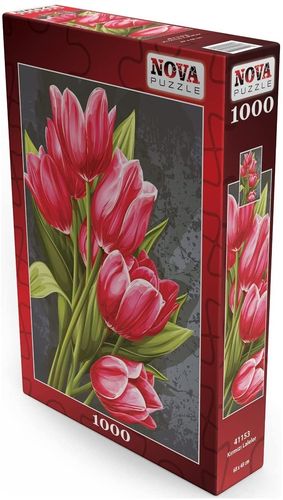 Nova Puzzle - Red Tulips - 1000 Teile