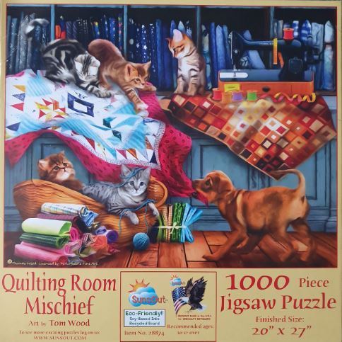 SunsOut - Quilting Room Mischief - 1000 Teile