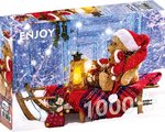 Enjoy Puzzle - Teddy Bears with Santa Hats - 1000 Teile