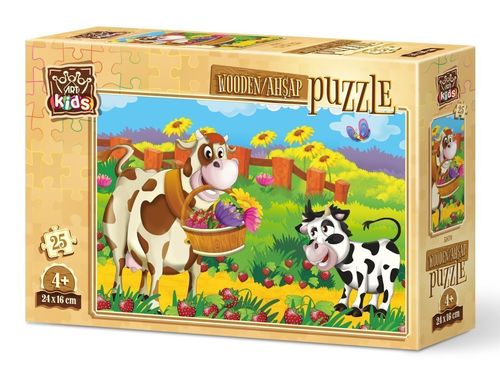 Art Puzzle Kids - Romantic Cow - 25 Holzteile