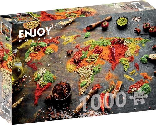 Enjoy Puzzle - World Map in Spices - 1000 Teile